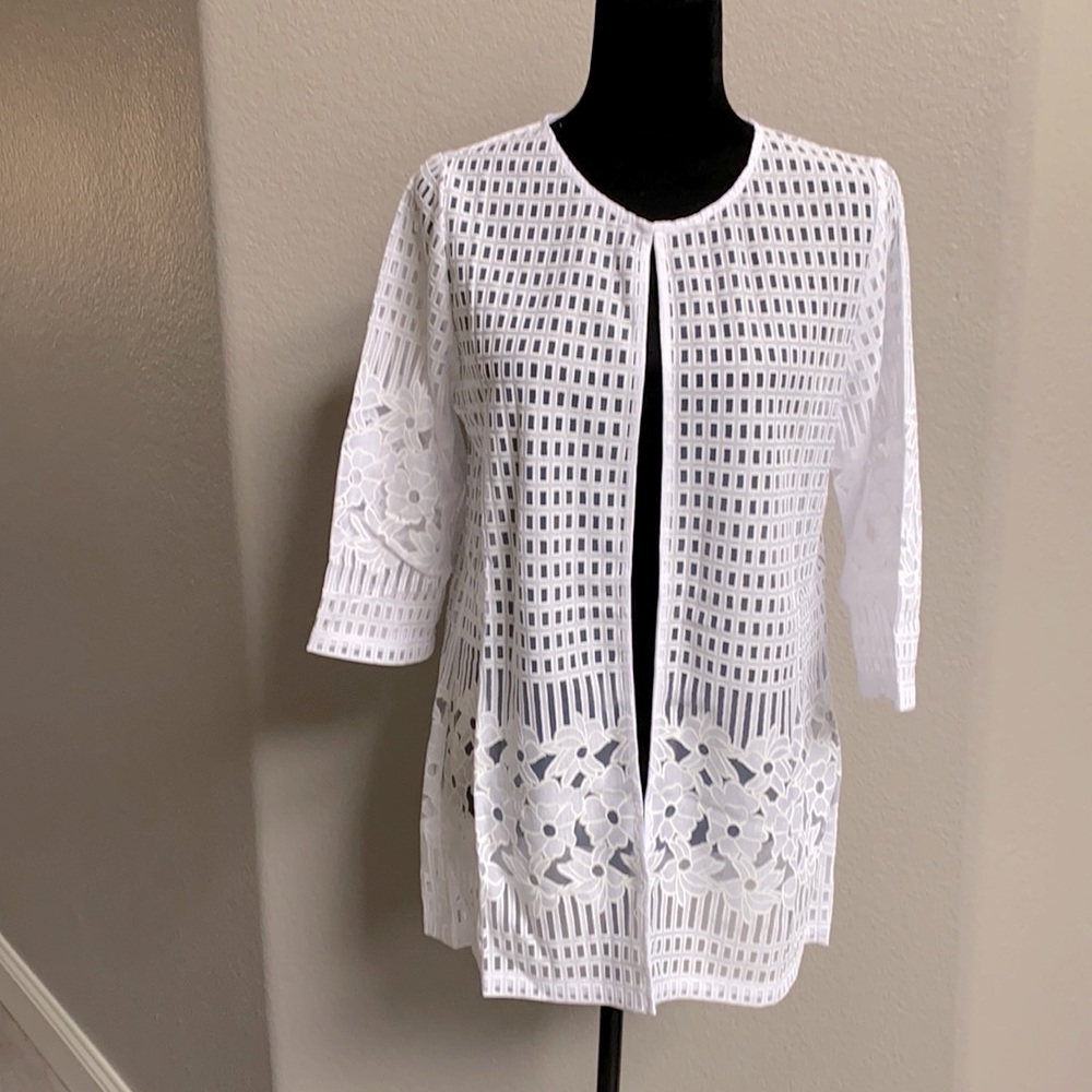 NWT Chico’s Floral Grid Jacket